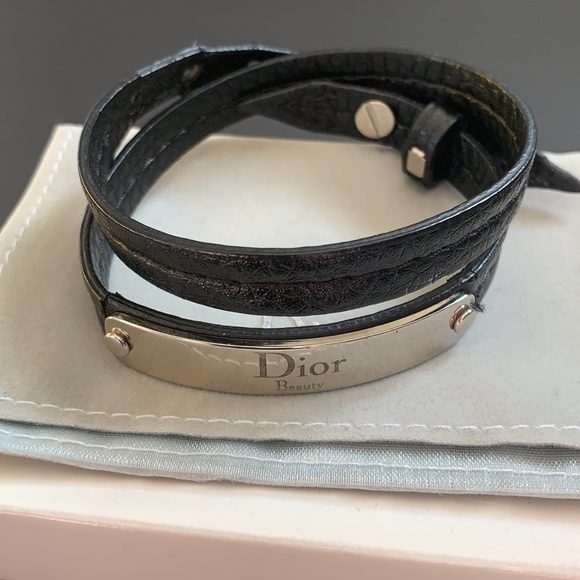 Dior beauty black leather wrap around bracelet - Picture 2 of 8